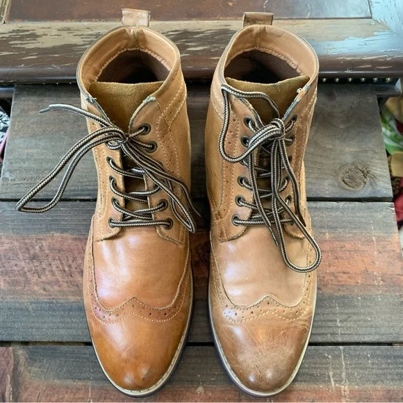 Kunsto Men’s Brogue Boots - Picture 4 of 11